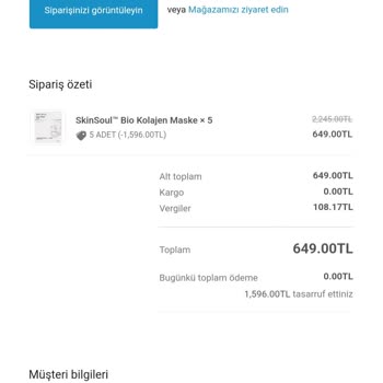 Skin Soul Yanlış Ürün Ve Yüksek Ücret Sorunu