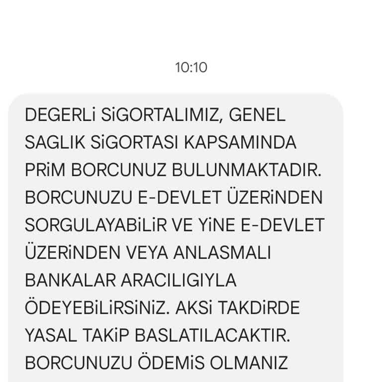 SGK Prim Borcuymuş Yanlış