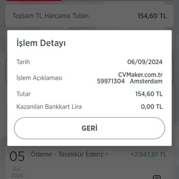 Cvmaker.com.tr CV. Marker Amsterdam Şikayet Var