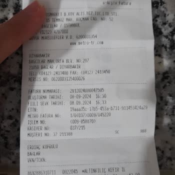 Metro Market Diyarbakır Şubesi Kıyma İade Almaması