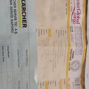 Karcher Değiştirilen Parça Ve Arıza Devam Etmektedir