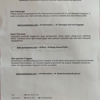 Sunexpress Parçalanan Valizlerimin Ücretini Karşılamıyor