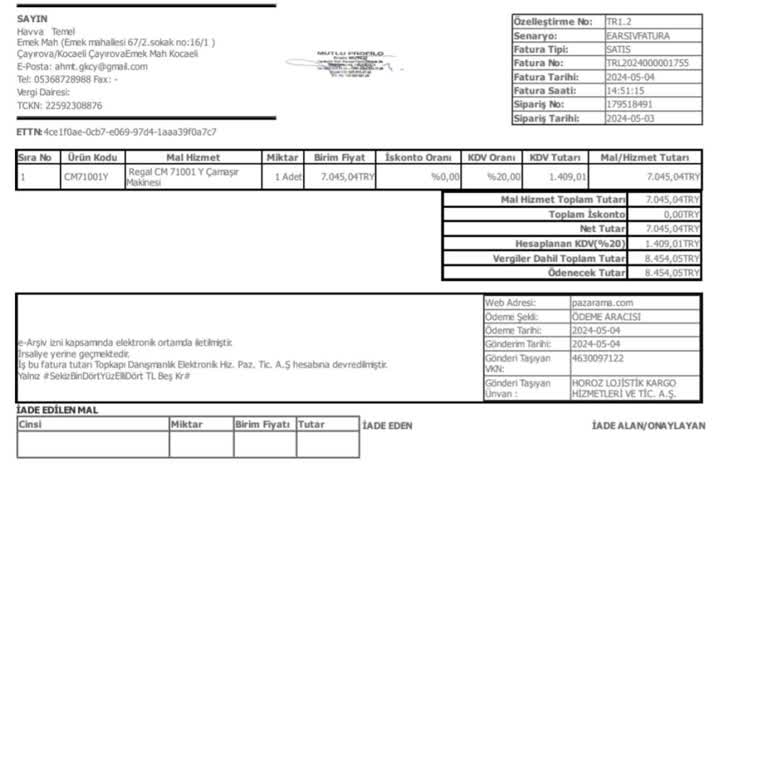 Vestel Regal Çamaşır Makinesi Su Kaçırma Sorunu Ve Değişim Talebi