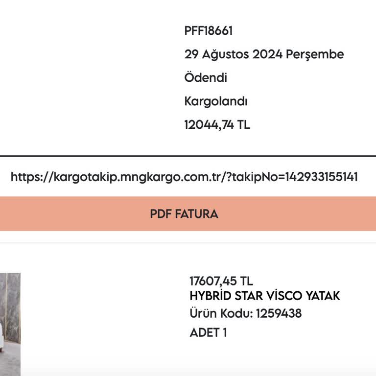 Yataş Puffy Teslim Edilemeyen Ürün