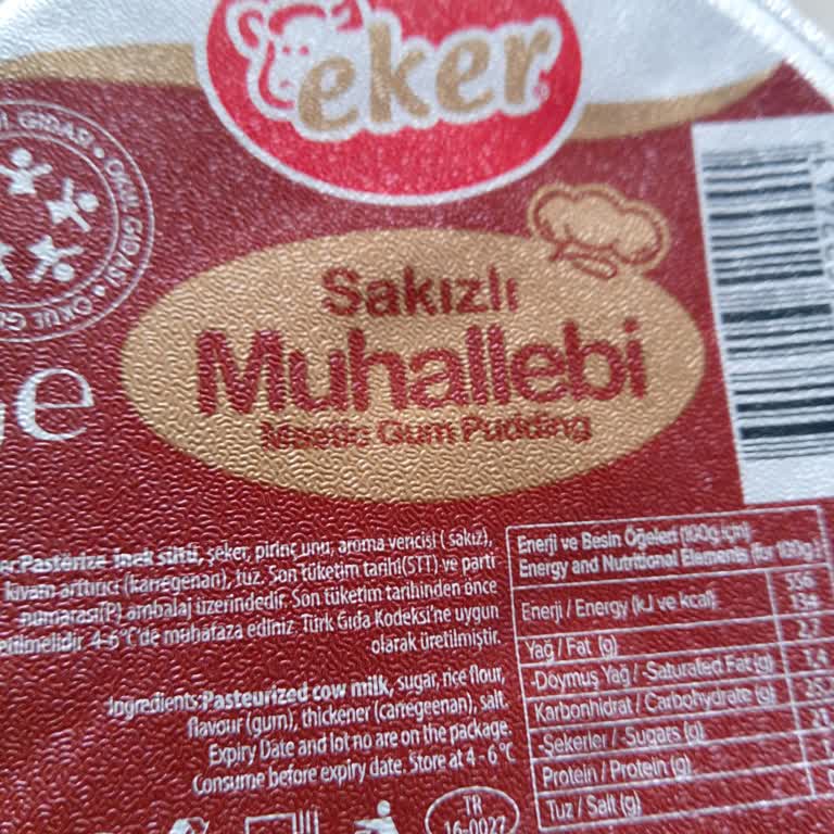 Eker Neden "sakız Aromalı Muhallebi" Diye Yazmadınız?