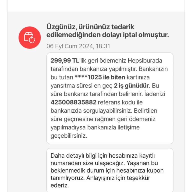 50 TL'lik Kupon Hepsiburada