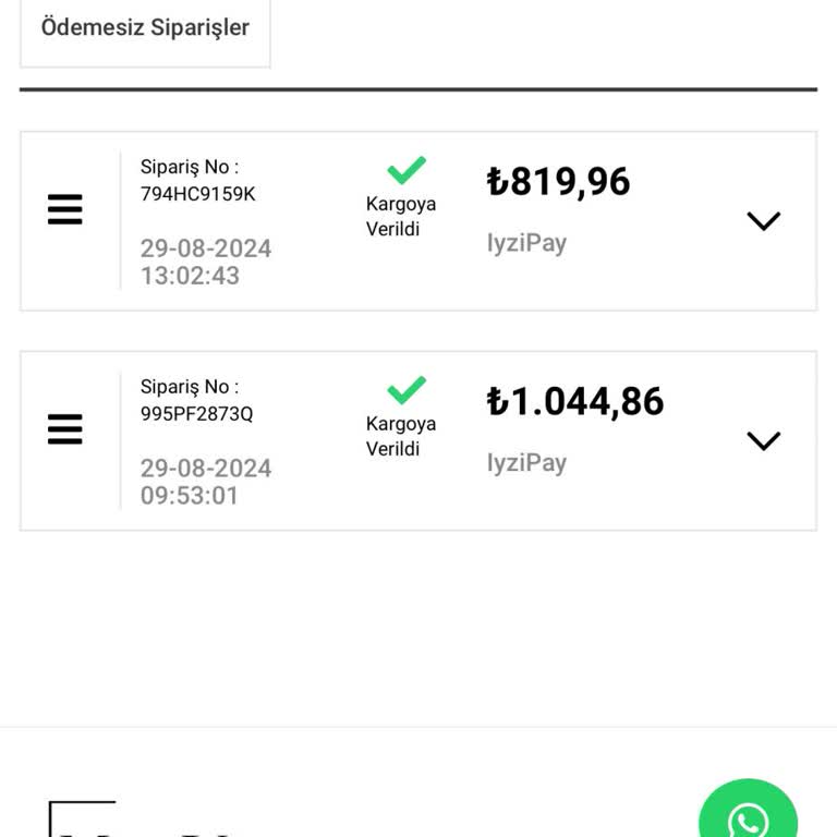 MissVina 10 Gündür Siparişim Kargoya Verilmedi