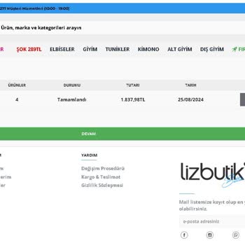 Liz Butik Hakkında Şikayet (iade Almıyorlar)