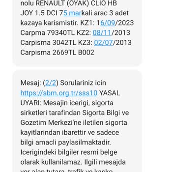 Quick Sigorta Değiştirilen Araç Hasar Tutarı