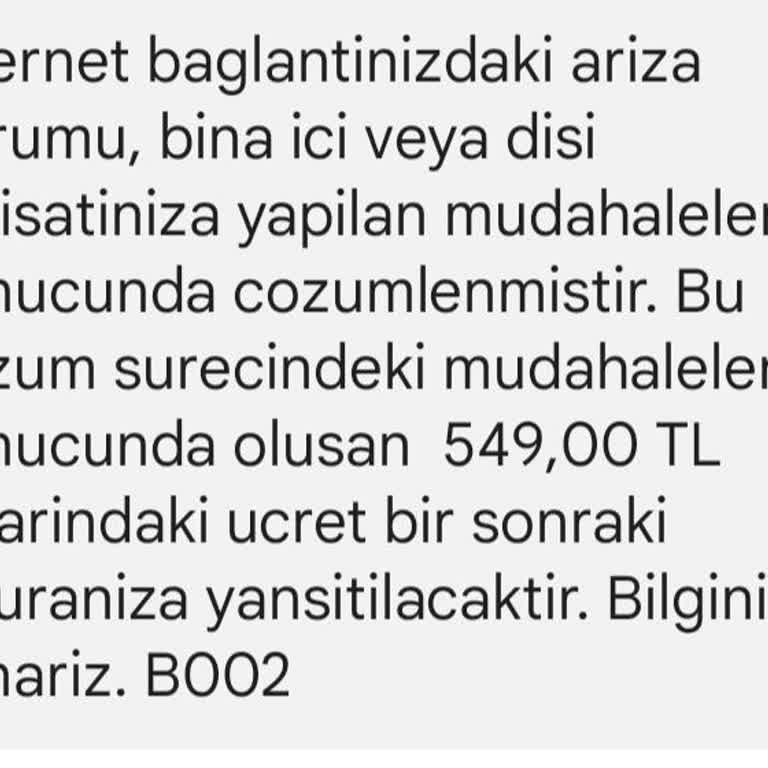 Millenicom Haksız İç Tesisat Ücreti