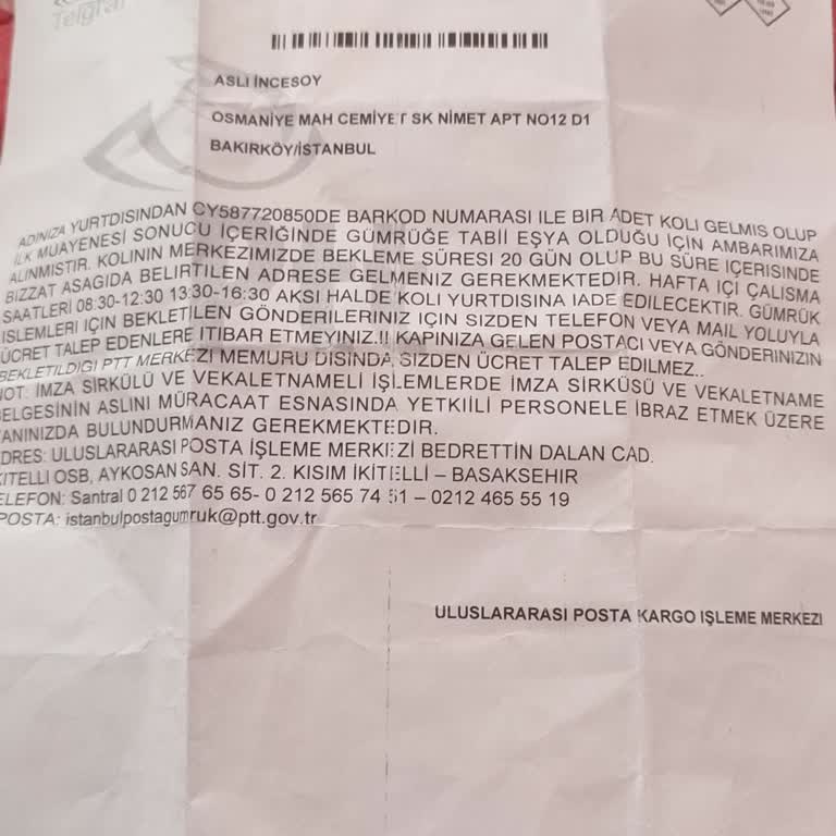 PTT Kargo PTT Gümrük Müdürlüğü Kargo Şirketi