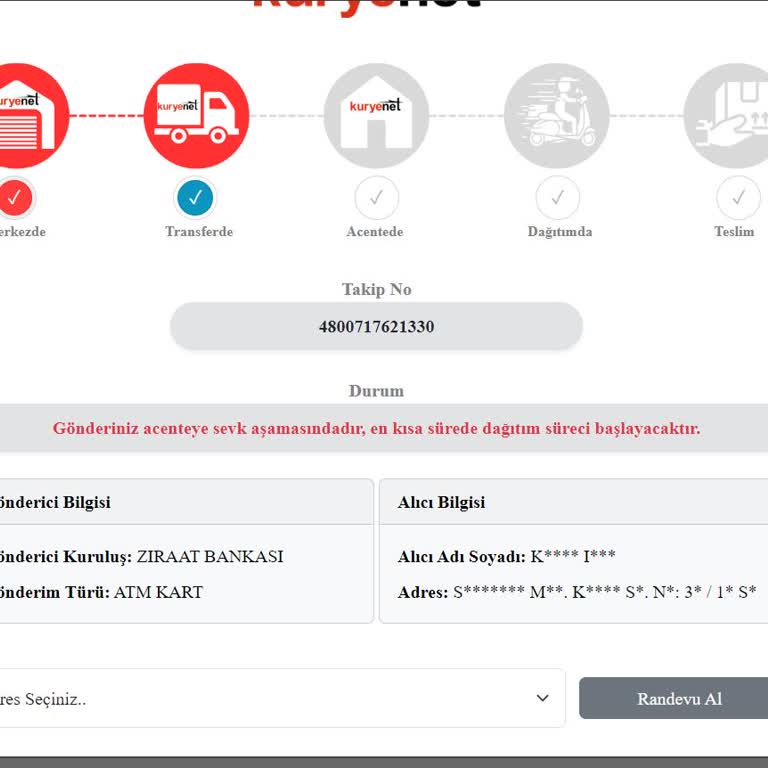 Kuryenet Sincan Acentesi Ziraat Banka Kartını Dağıtmıyor