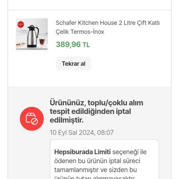 Hepsiburada Keyfi Olarak Satışı İptal Ediyor