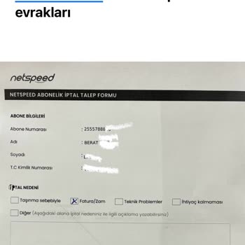 Netspeed İptal Edilen Hizmet İçin Fazladan Fatura Kesti