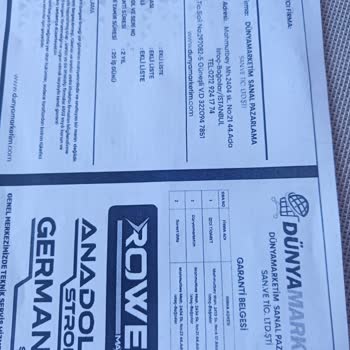 Dunyamarketim.com Garanti Kapsamında Gönderilen Ürün Tamir Edilmedi Ve Geri Dönülmedi