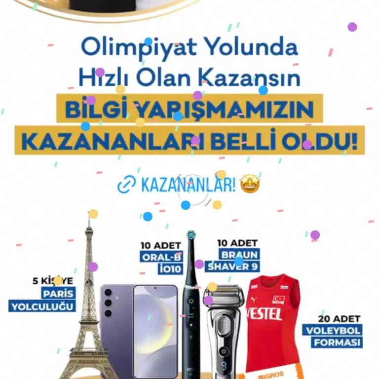 Kadınlar Bilir Olimpiyat Bilgi Yarışması Migros Hediye Çeki