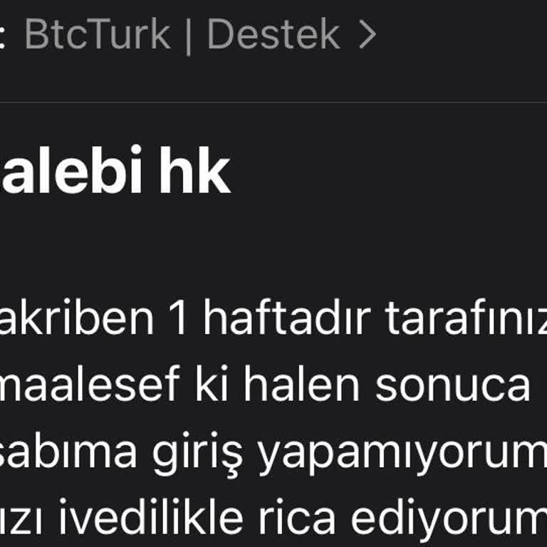 BTC Turk Destek Birimi