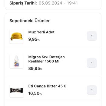 Migros Hemen Sipariş İptali