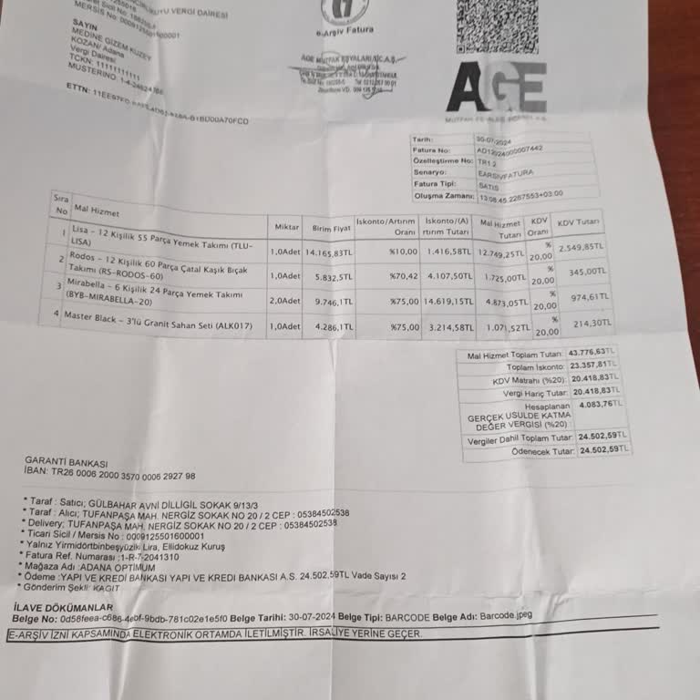 Bernardo Teslim Edilmeyen Ürün