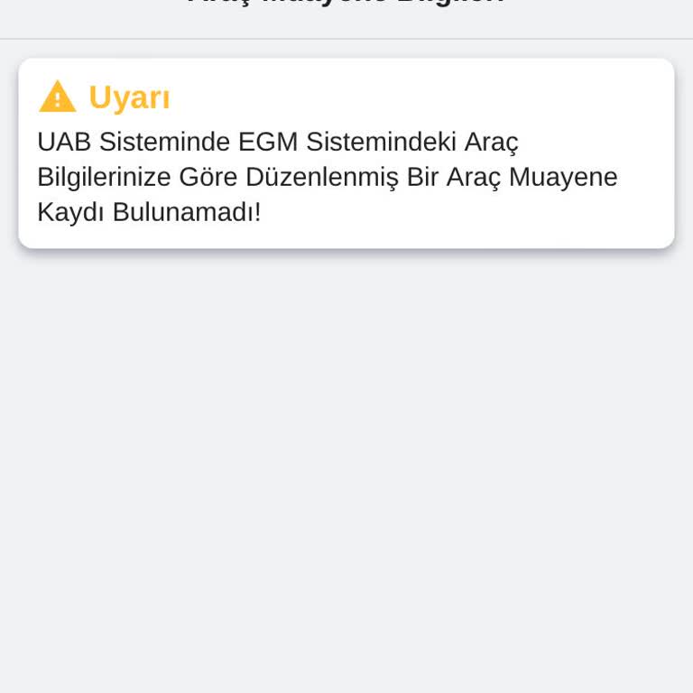 TÜVTÜRK Araç Muayenesi E-Devlette Gözükmüyor