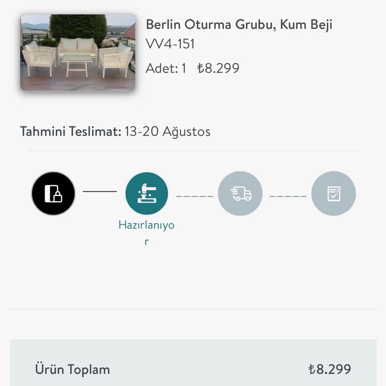 Vivense Berlin Oturma Grubu Siparişi İle İlgili Yaşanan Sorunlar