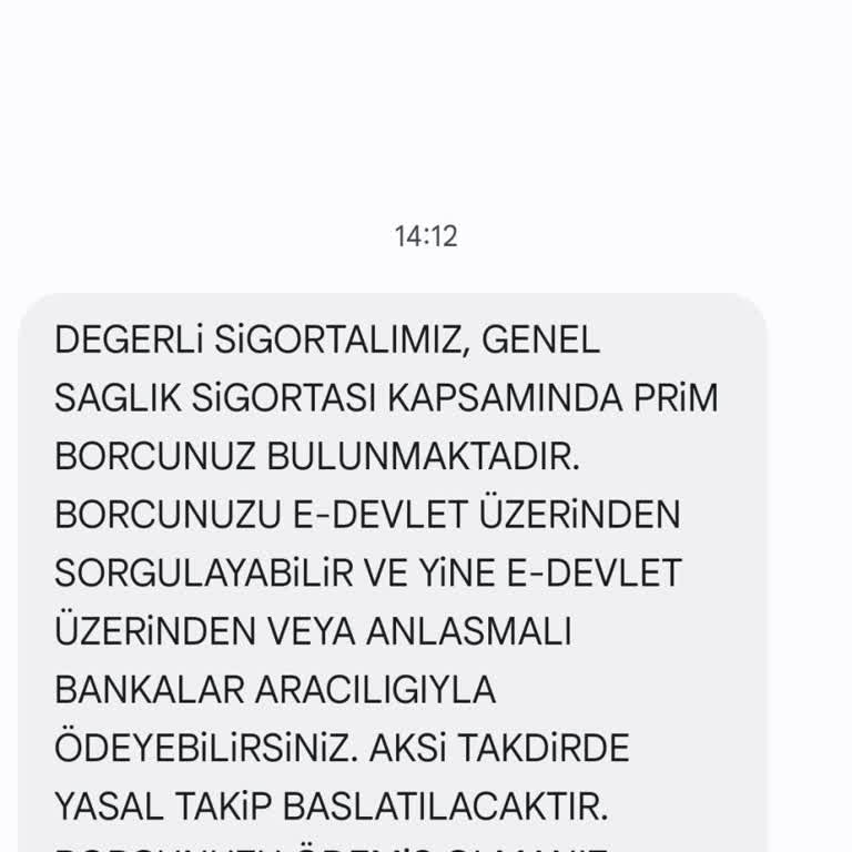 SSK Şikayet Birim Borcu Vb.