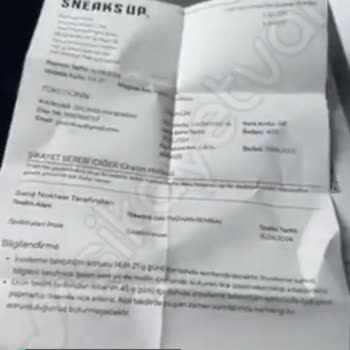 Sneaks Up'tan Alınan Ayakkabının Hali!