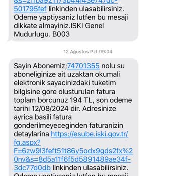 İstanbul Büyükşehir Belediyesi Su Faturasında Anormal Artış Ve Çözüm Beklentisi