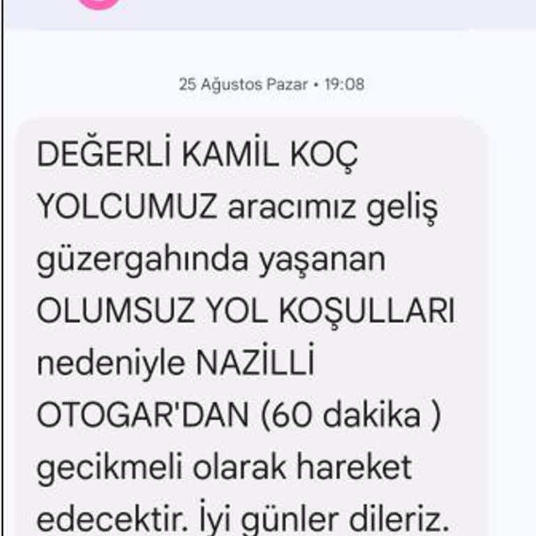Kamil Koç Rötarlı Kalkış Sebebi Ve Ücretimin Geri Ödenmemesi