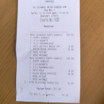 Popeyes Teki İçecek Ve Patates Sorunu