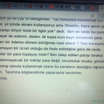 BELMEK İdare Tarafından Makbuzsuz Para Toplanması Hk.