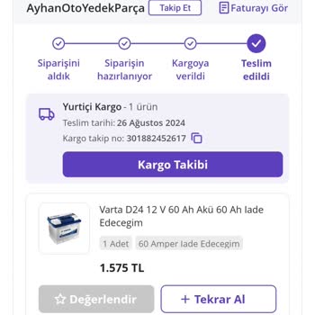 N11 Bozuk Varta Akü Sattı İptal Etmiyor
