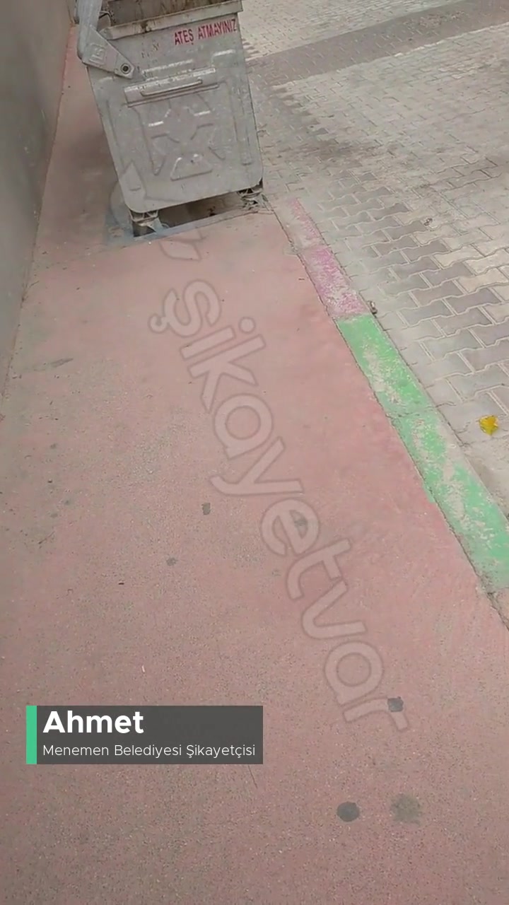 Menemen Belediyesi Çöp Kovası Yayaların Kaldırımında! videonun kapak resmi