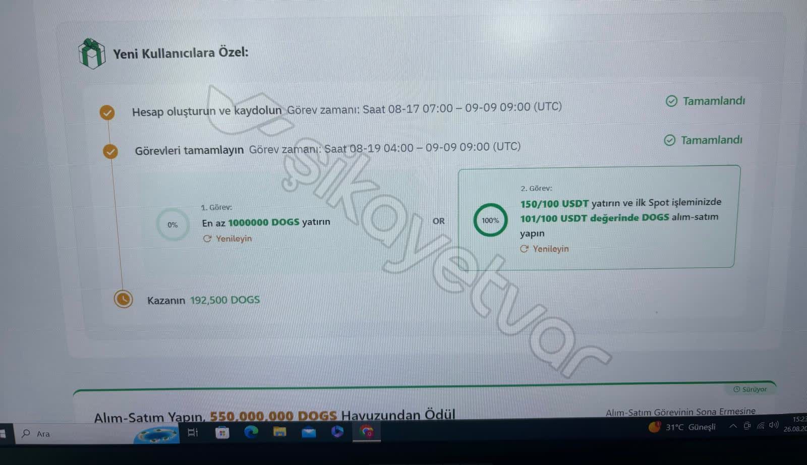 Bybit Borsası Token Splash Etkinliği Haksızlığı! - Şikayetvar