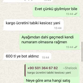 Shelooktrend İn Değişim Ve İade Sürecindeki Usulsüz Prosedürü