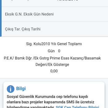 SGK Giriş Tarihim Değişmiş