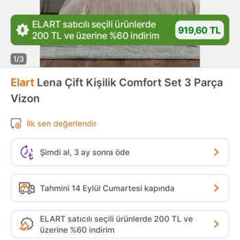 Elart İptal Edilen Ürün