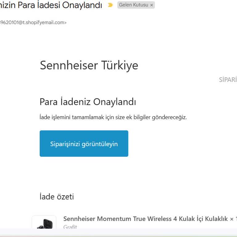 Sennheiser Türkiye Para İade Etmiyor