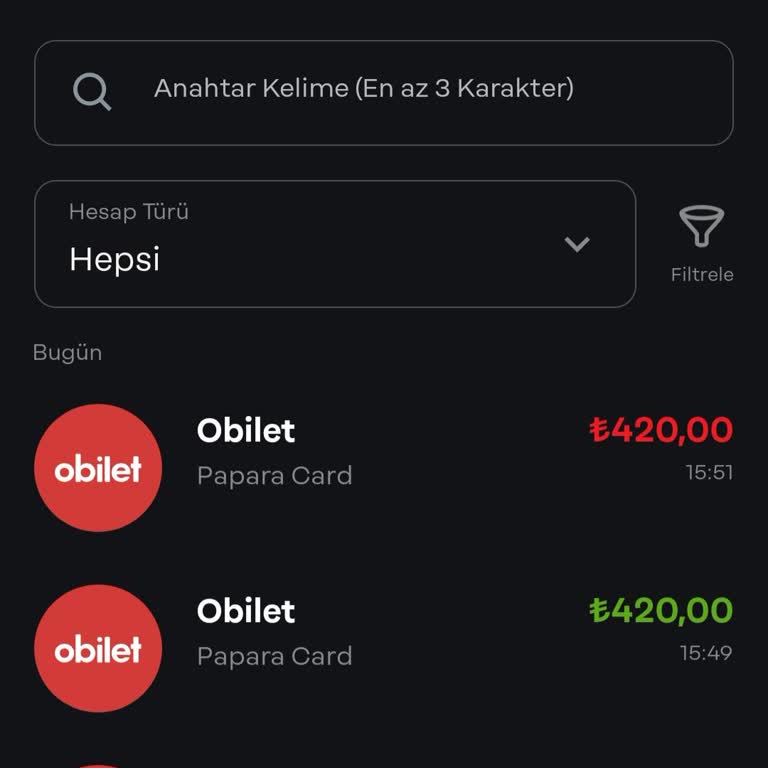 Obilet'ten Bilet Aldım Parayı Çekti İade Etmedi Papara