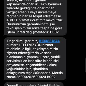 Vestel Müşterisini Veremediği Servis Hizmeti İle Mağdur Etti