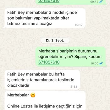 Online Lostra Siparişin Gecikmesi V