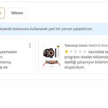 Trendyol Kötü Yorum Gizleme