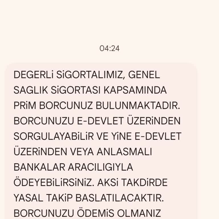 SGK Prim Borcu İstiyor