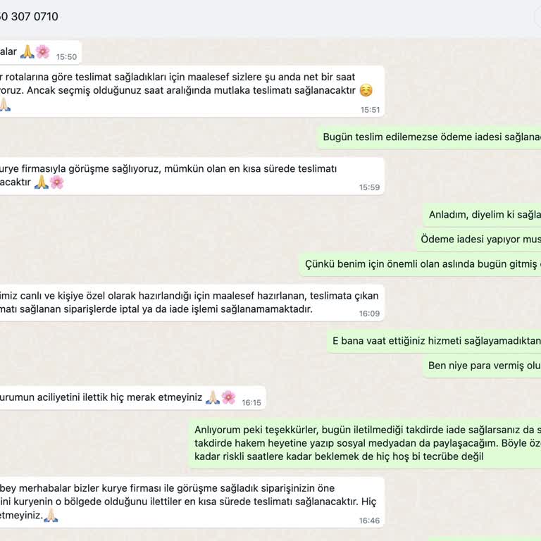 Lilyana Flowers Aynı Gün Teslimat Garantisi Boşa Çıktı