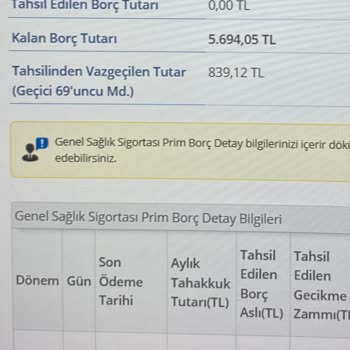 SGK GSS Prim Borcu Hakkında Şikayet