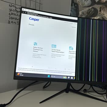 Casper Nirvana Kırık Gelen Monitörü Sorumluluğunu Almayan Yurtiçi Ve Casper