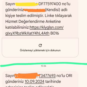 Kolay Gelsin Ürünü Teslim Almadan Teslim Edildi Gösterdi. Ürün Yok!