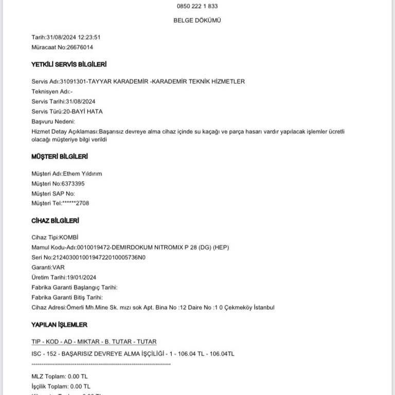 DemirDöküm Yeni Kombi Alımında Yaşanan Büyük Hayal Kırıklığı