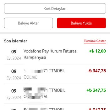 Vodafone Pay Ödemediği Faturamın Parasını Hesabımdan Çekti