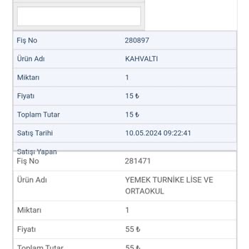 Milli Eğitim Bakanlığı Van Girne Koleji Yemek Ücreti